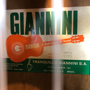 Giannini GN70 Brazilian Vintage Nylon Guitar