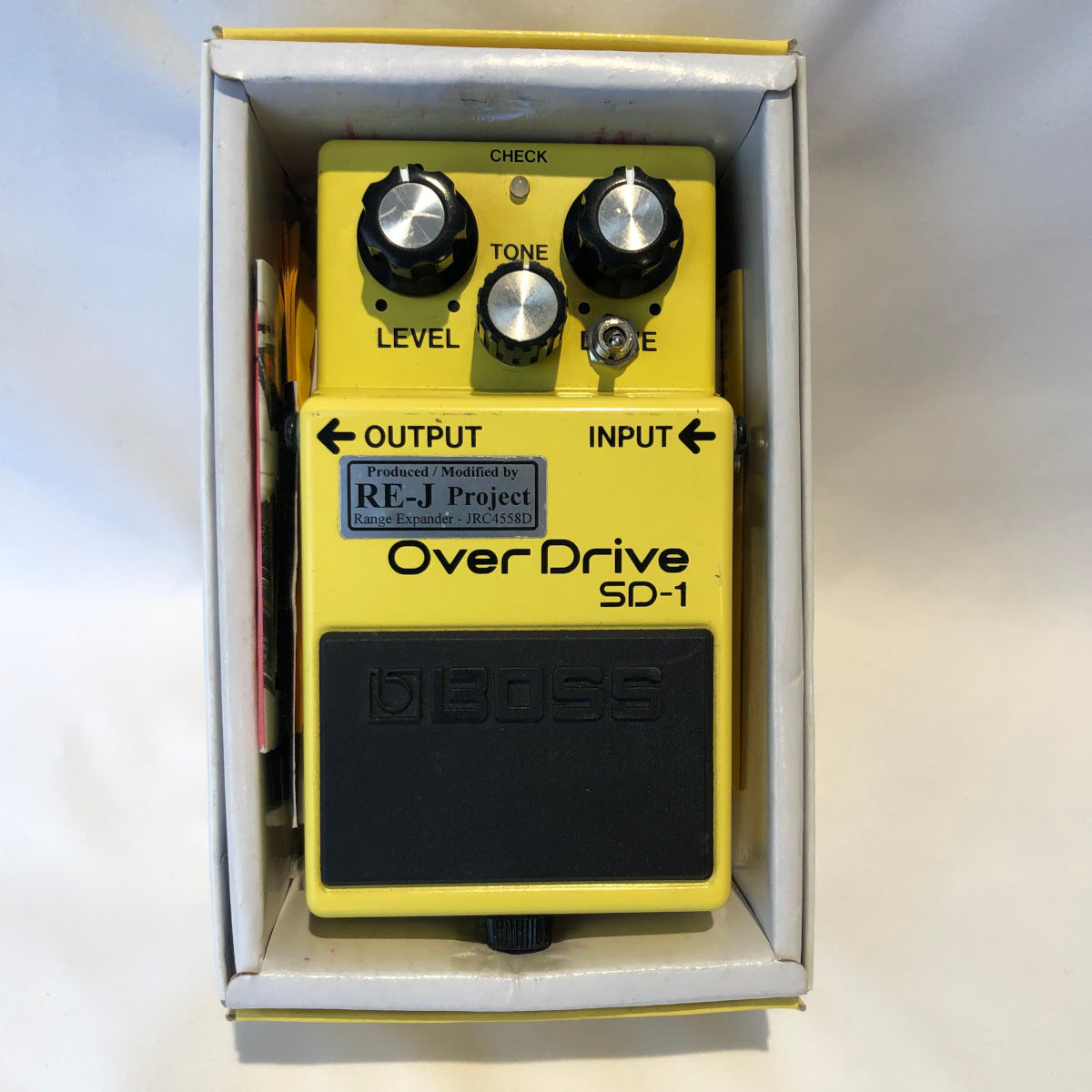 Boss SD-1 Overdrive with Analogman Silver Mod