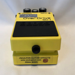 Boss SD-1 Overdrive with Analogman Silver Mod