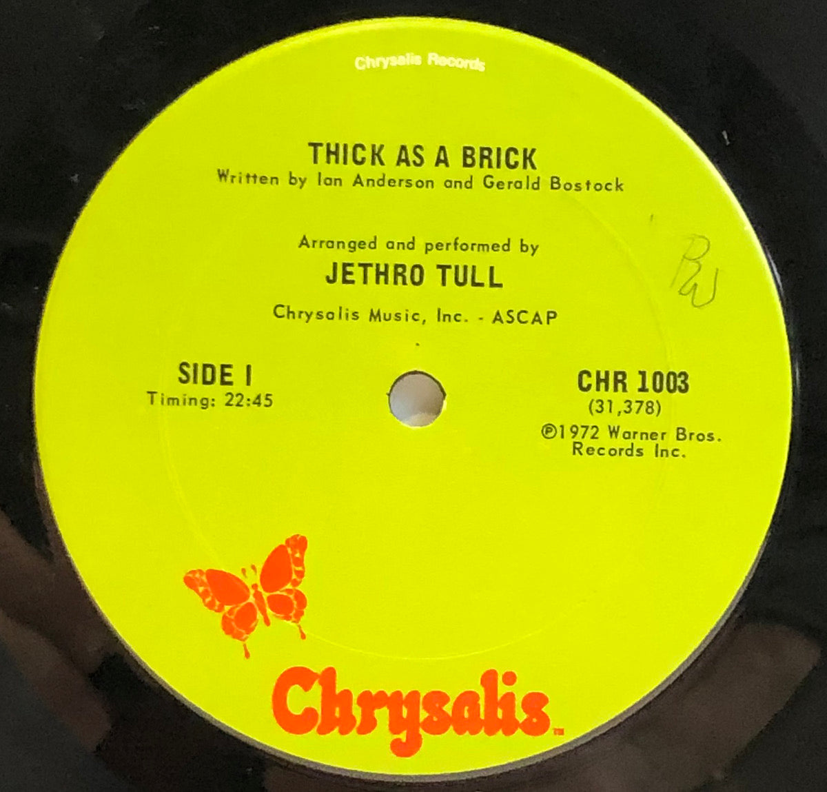 Jethro Tull /THICK AS A BRICK LPレコード Jethro Tull - Thick As A Brick, Vinyl Record Album LP